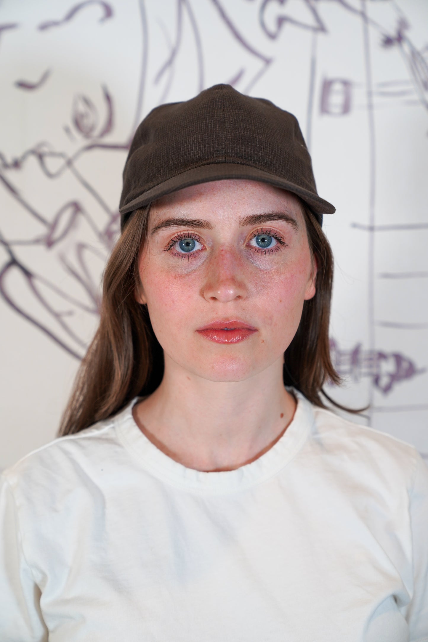 Brown Grid Hat