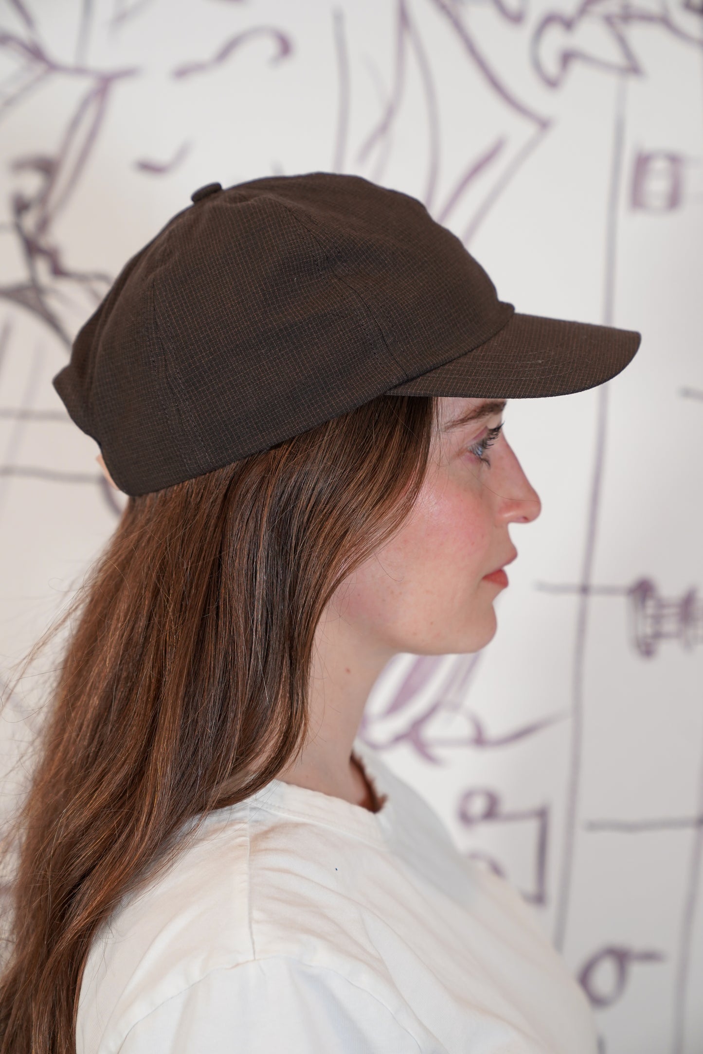 Brown Grid Hat