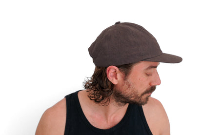 Brown Crinkle Hat